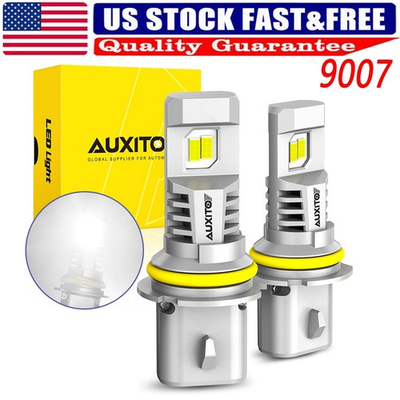 #ad #ad White AUXITO LED 9007 HB5 Headlight Bulbs Kit High Low Beam 30000LM Cooling Fan $38.99