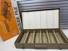 Vintage Logan Metal Deluxe Slide File No. 110 for 2x2 35mm Color Slides - NEW