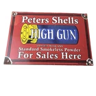 Vintage Peters Shells Sign - Firearm Shotguns Porcelain Gas Ammunition Sign