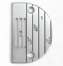 20160 LGW Needle Throat Stitch Plate Line Gauge Silver White Singer Juki Consew