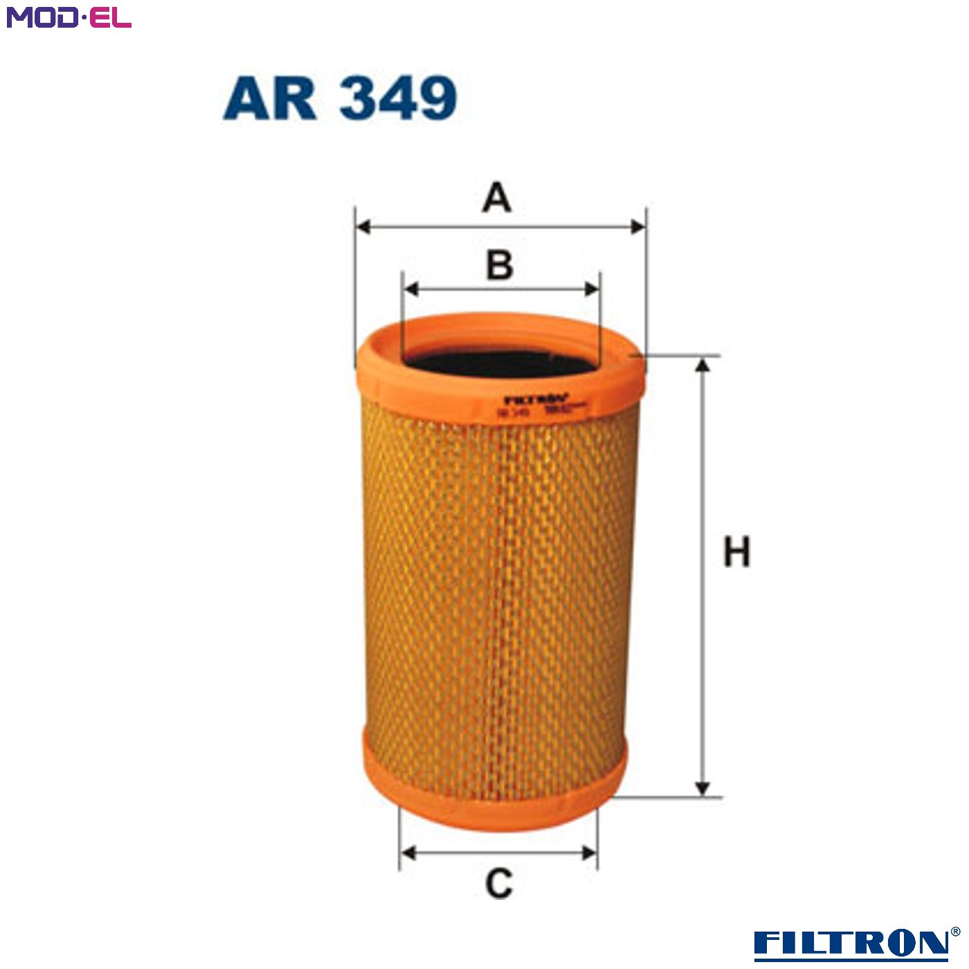 AIR FILTER AR 349 FOR RENAULT CLIO/II/Mk/MIO/Hatchback/Van TWINGO LUTECIA 1.1L
