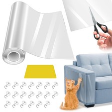 Cat Scratch Furniture Protector 118x15.75 Inch Thicken PVC Single Sided Tape