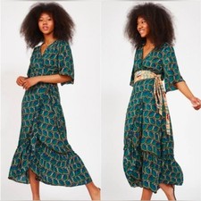 Silk and Salt XXL African Journey Maxi Wrap Dress Event Boho