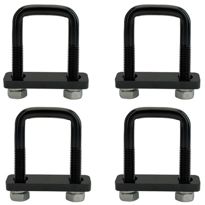4 Pack Square U-Bolt for Trailer- Fits 2.0 Inch Wide Leaf Springs, Galvanized St