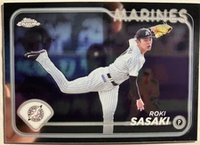 2024 Topps Chrome NPB #127 Roki Sasaki Chiba Lotte Mariners Dodgers