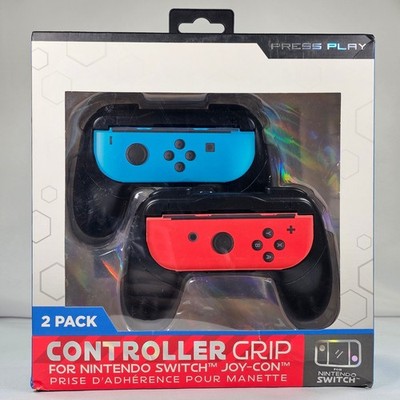 Press Play Nintendo Switch Joy-Con Controller Grip 2 Pack Black PN JRG BLK New