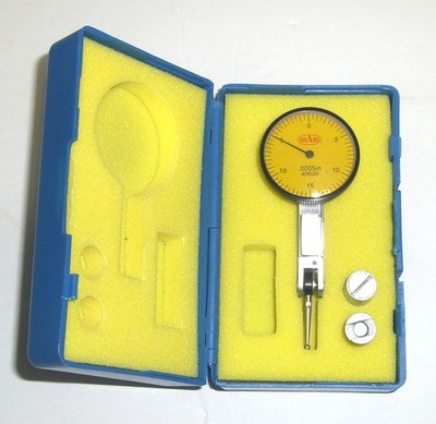 SHARS TEST INDICATOR .0005'' YELLOW FACE, DIAL READING 0-15-0  ** NEW**