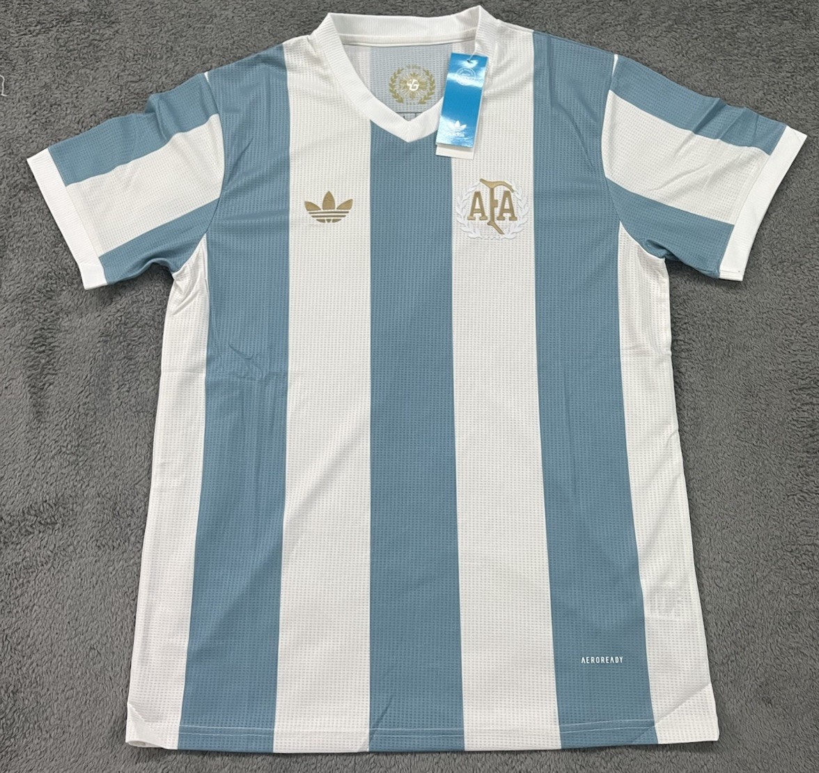 adidas Argentina AFA National Team Soccer Jersey Shirt Blue White