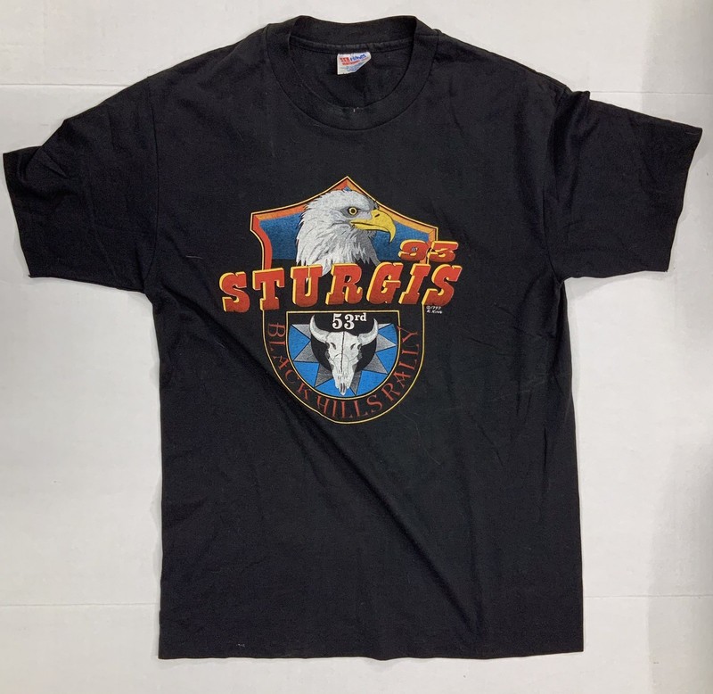 Sturgis Black Hills Rally 1993 Sz Lg USA Made T Shirt