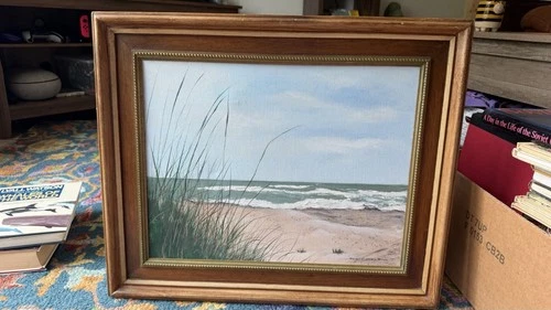 Margaret Pamela Brown Seascape #1 Original Signed Framed Acrylic/Canvas 1979