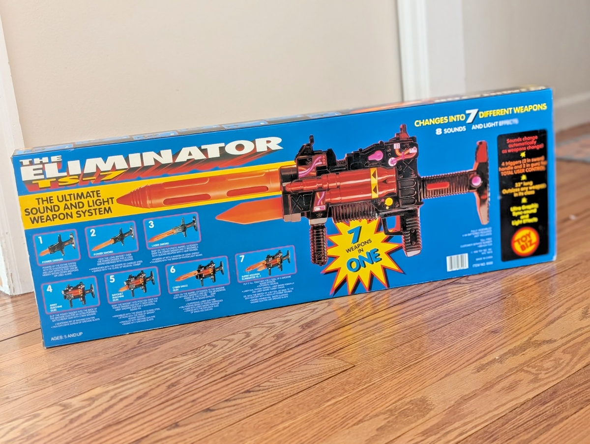 Vtg 1992 The Eliminator Ts-7 Gun Toy Biz Electronics Sound & Light