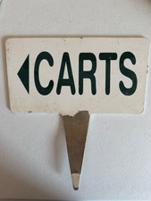 Vintage Golf metal sign CARTS