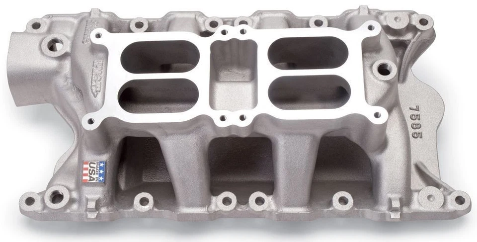 Edelbrock 7585, One SBF Performer RPM Doble Quad A/G Colector 351W Aluminio Perfo Foto 3 de 4