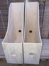 2 IKEA Knuff Wooden File Holders
