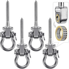 Heavy Duty Swing Hangers with Bearings - Set of 4 Stainless Steel 304 Screw Brac