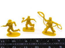 Vintage X3 Yellow Cowboys & Indians Figures 80’s Hong Kong Western Lot