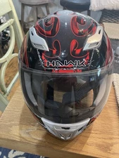Hawk Skeleton Red Modular “No Fear”  Full Face Flip UP Motorcycle HELMET XXL