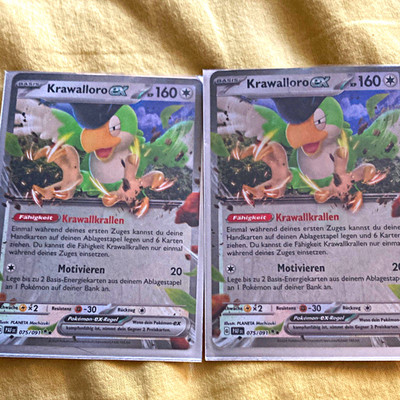 2x Pokémon TCG Krawalloro ex 160 KP Paldea Schicksale Foil Deutsch 075/091