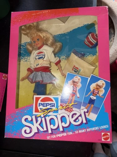 Vintage 1989 Pepsi Spirit Skipper Barbie Doll & Accessories