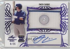 2021 Leaf Trinity Patch Auto Purple 8/25 Owen Caissie #PA-OC1 Patch Auto lz7