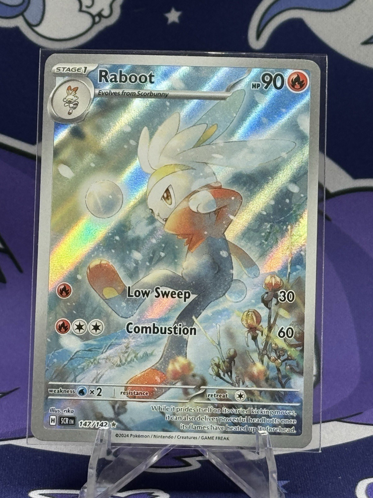 Raboot 147/142 Illustration Rare Stellar Crown Pokemon Card Near Mint