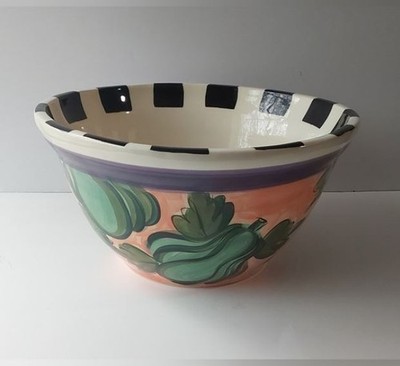 Vicki Carroll Pottery Bon Appetite 11.75'' Vegetable Serving Bowl Eggplant