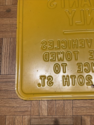 Vintage Heavy Metal Embossed TENANTS ONLY Parking Sign - 18 x 18 - St. Louis, MO - Picture 10 of 14