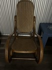 Bentwood rocking chair with cane seat and back — photo 1