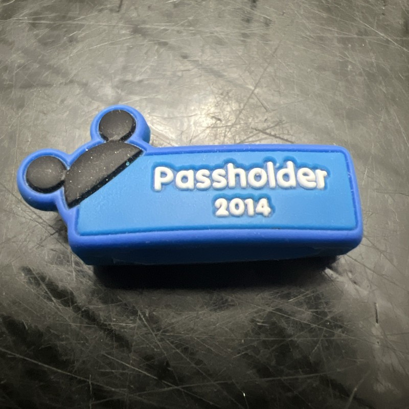Disney Annual Passholder 2014 Blue Magic Band Mickey Ears Slider Keeper