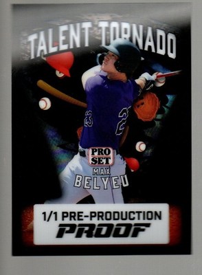 2026 Pro Set Metal Pre-Production Proof Talent Tornado Pris Black Max Belyeu 1/1