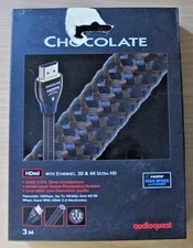 AudioQuest Chocolate High Speed HDMI Cable Ethernet Connection 4K UHD 3m