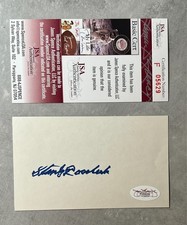 Stanley Coveleski Signed Auto 3x5 Index Card Auto JSA Certified HOF