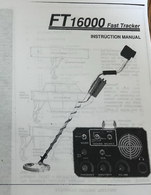 MINELAB FT 16000 FAST TRACKER METAL DETECTOR OPERATOR INSTRUCTION MANUAL