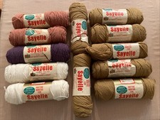 12 VTG SAYELLE YARN 100 Orlon Acrylic Worsted 4Ply 1018/1002/1090/1004/4Oz