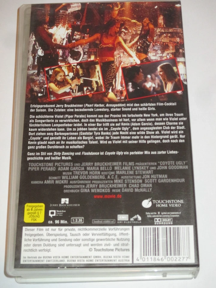 Touchstone - Coyote Ugly - VHS/Liebesfilm/Piper Perabo/Maria Bello/John Goodman - Bild 2 von 2