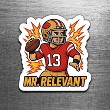Brock Purdy “Mr. Relevant” Custom Die Cut Matte Stickers 49ers