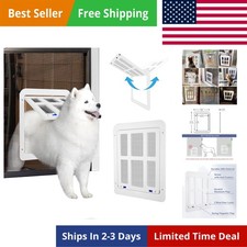 Dog Screen Door, Flap Opening 11.2 x 14.4 inches, Dog Door for Screen Door, L...