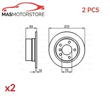 BREMSSCHEIBEN SATZ PAAR HINTEN BOSCH 0 986 478 439 2PCS P FÜR BMW Z3,E36