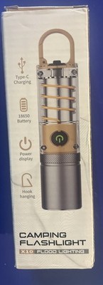 Camping Flashlight Type C Charger Multifunction Flashlight
