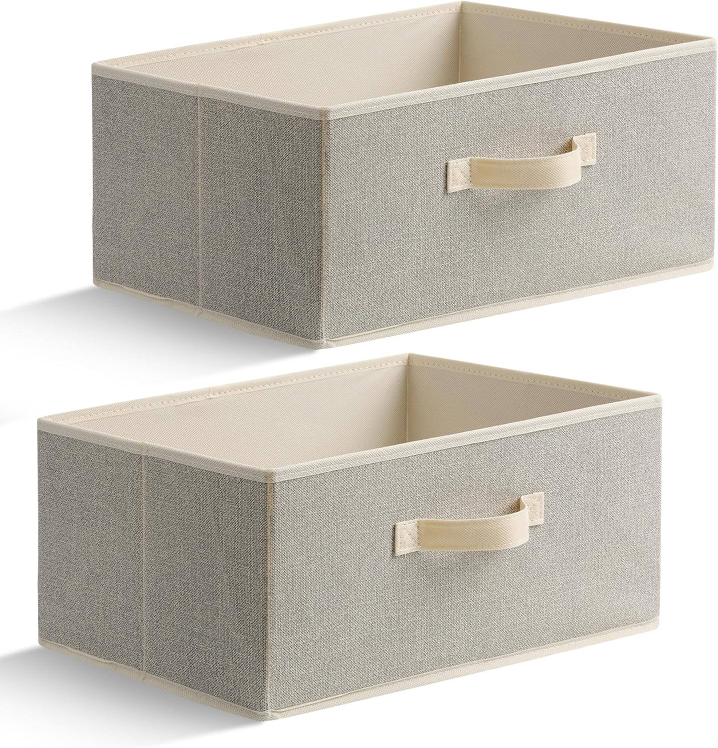 15.7 Inch Storage Baskets, Woven Fabric Bins, Storage Cubes with Reinforced Hand