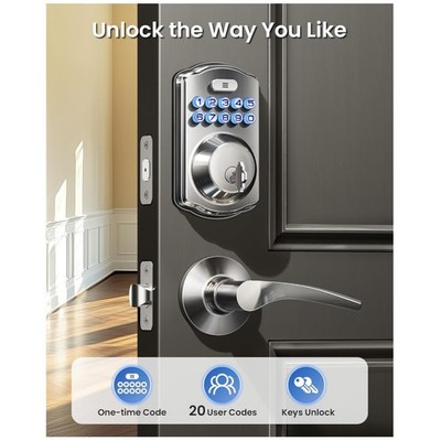 Electronic Deadbolt with Lever Handles