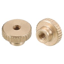 Knurled Thumb Nuts, 10pcs M3 x D11mm x H6.5mm Brass High Head Adjusting Nuts