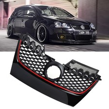 For VW Golf MK5 GTI Jetta Black Honeycomb Mesh Front Bumper Centre Grille Grill