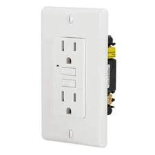 Tamper Resistant Self-Test Slim GFCI Outlet with LED Indicator and Wall Plate...