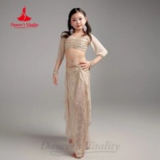 Belly Dancing Girls Elegant Tassel Practice Suit Children's Oriental Dance