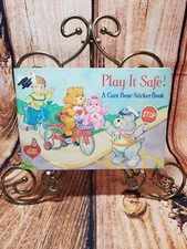 Vtg Care Bear "Play It Safe" Care Bear Sticker Book - UNUSED - 1984 - Pizza Hut