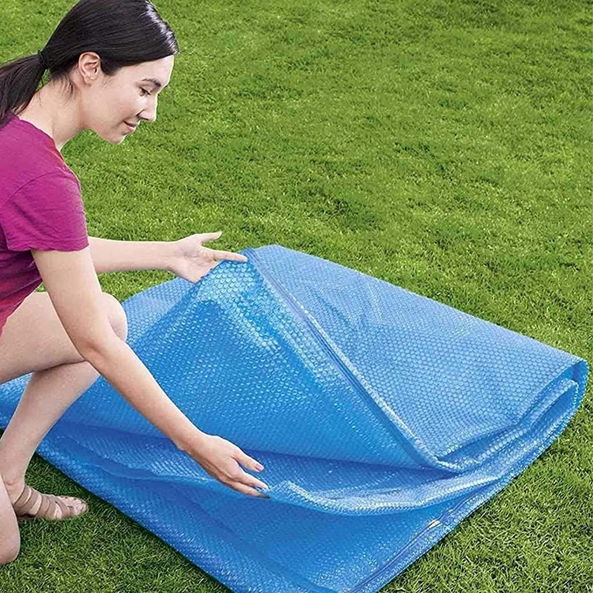 Solar Pool Cover for 8, 10, 12 15ft Inflatable Fast Set Paddling