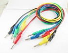 5pcs High Voltage Silicone Alligator Test Lead Set – 3ft / 1m, 5 Colors – Probe Clamp Cables