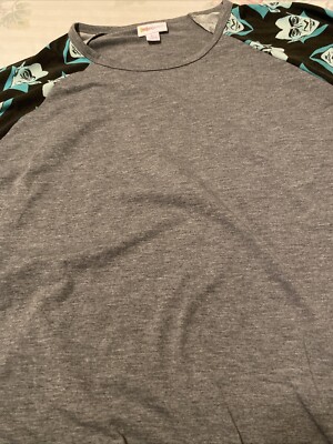 LuLaRoe Top Womens Large Dracula T Shirt Gray Green