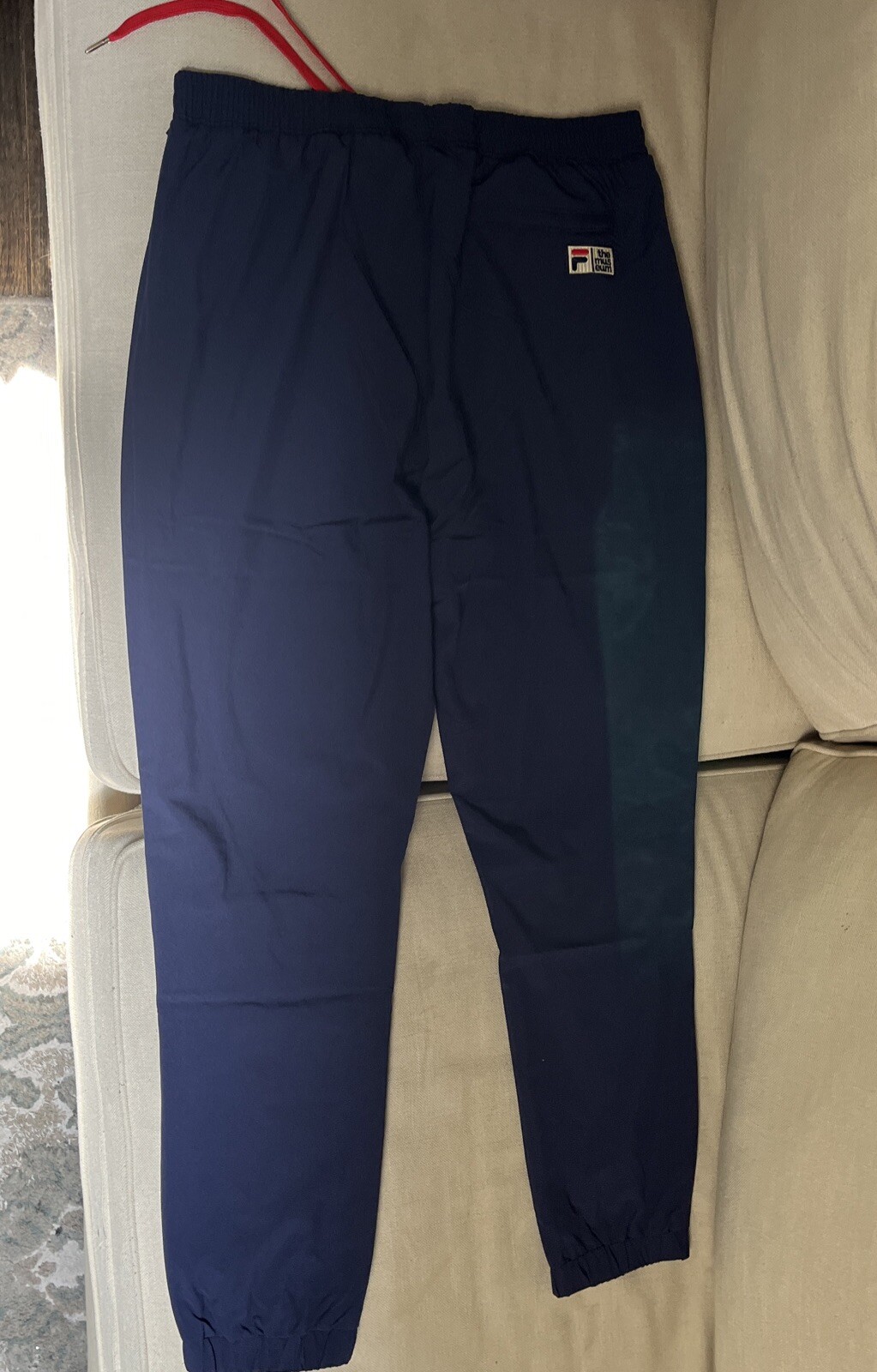 Pantalone tuta a vento Fila The Mus stampato bianco navy uomo taglia L nuovo con etichetta